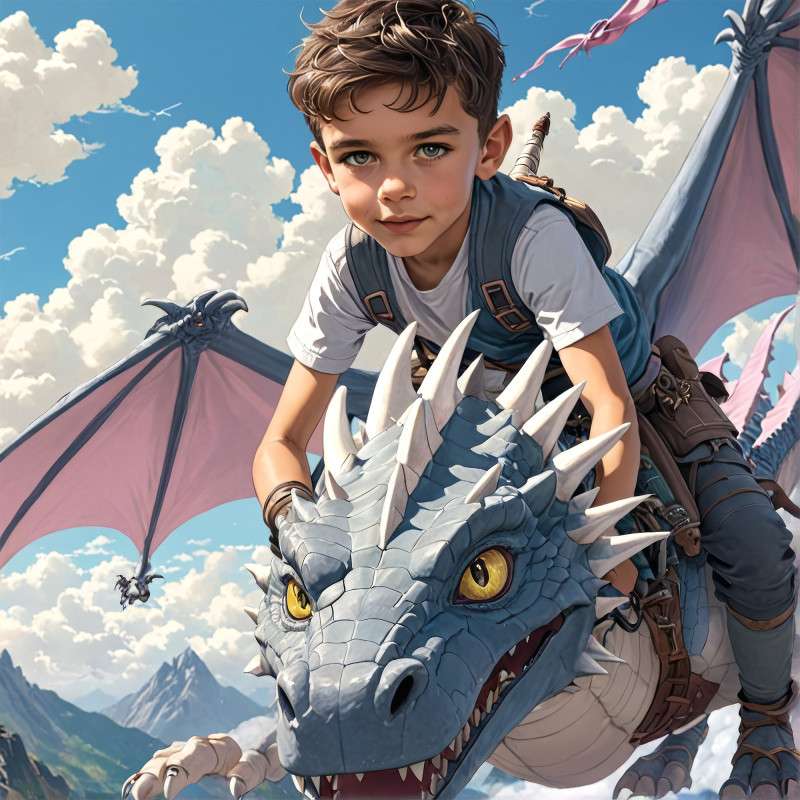 Skyborne Dragon Rider -  by thewondergift